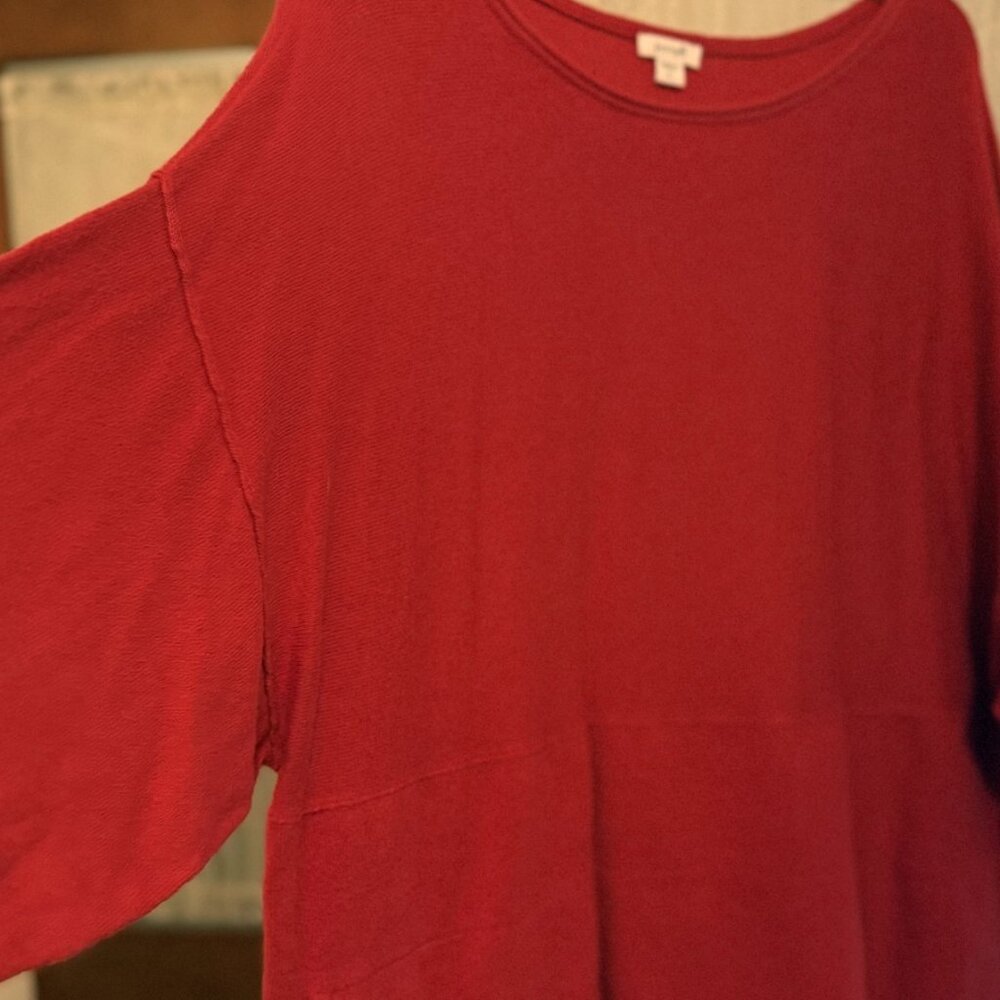 Red Bat-Wing Sweater
